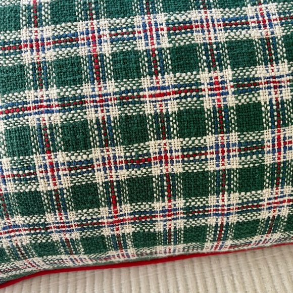 Hearth & Hand with Magnolia Vintage Plaid Lumbar Toss Pillow Green and Red NWT - Picture 13 of 15